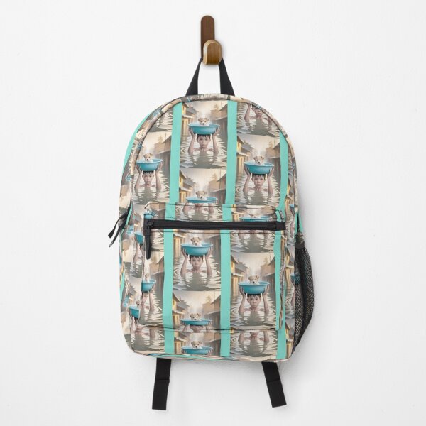 Item preview, Boy Rescues Puppy from Flooded Street designed and sold by Kevin Sheppard.