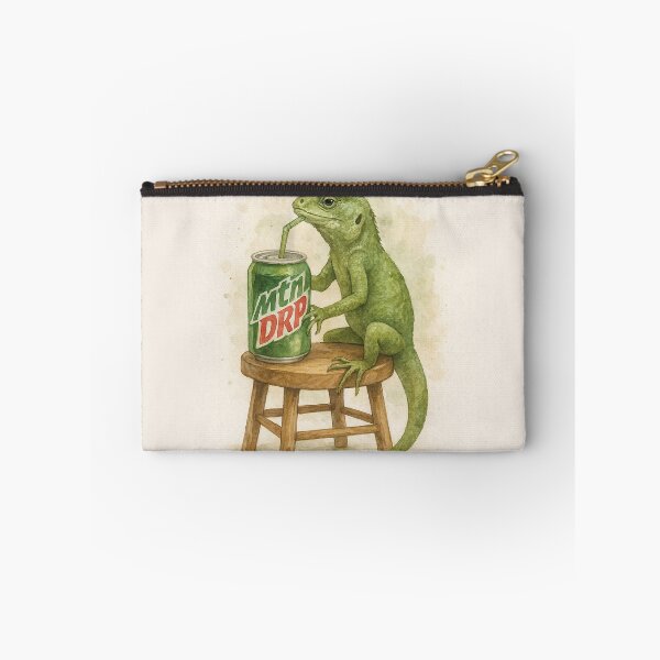 Item preview, Lizard enjoying a refreshing Mountain Drop soda on a hot day designed and sold by thehaywirehoney.