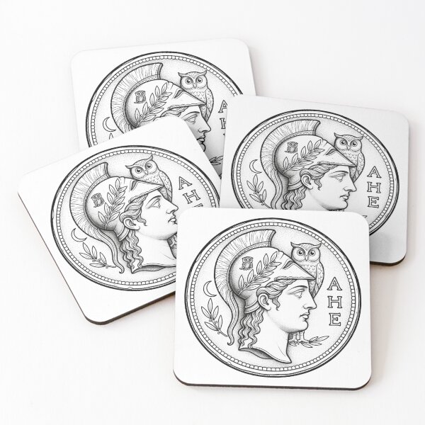 Item preview, Goddess Athena Owl Ancient Greek Coin designed and sold by LustandPaint.