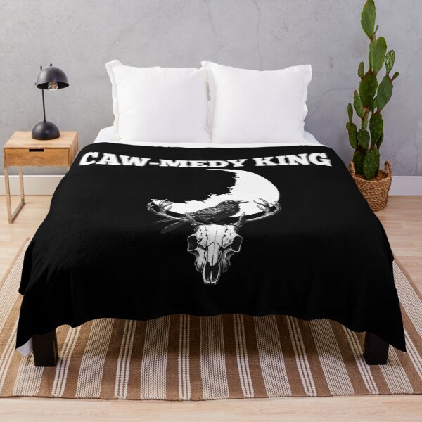 Item preview, Caw-medy King Raven Skull Tee – Dark Humor Meets Wild Style designed and sold by Teeshart.