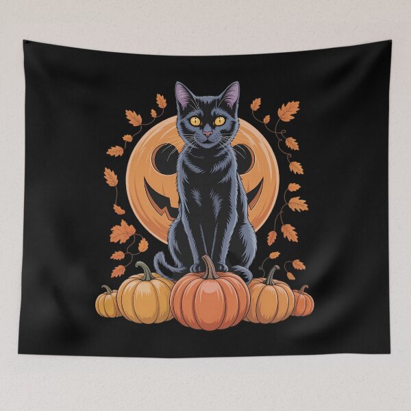 Item preview, Black Cat Halloween Pumpkin designed and sold by ValerieRodrigue.