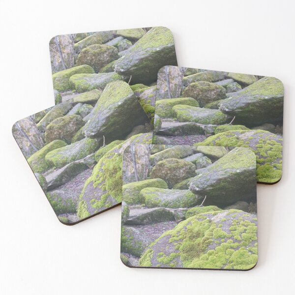 Item preview, Mossy Riverside Stones – Nature Photography designed and sold by PEACELOVERSART.