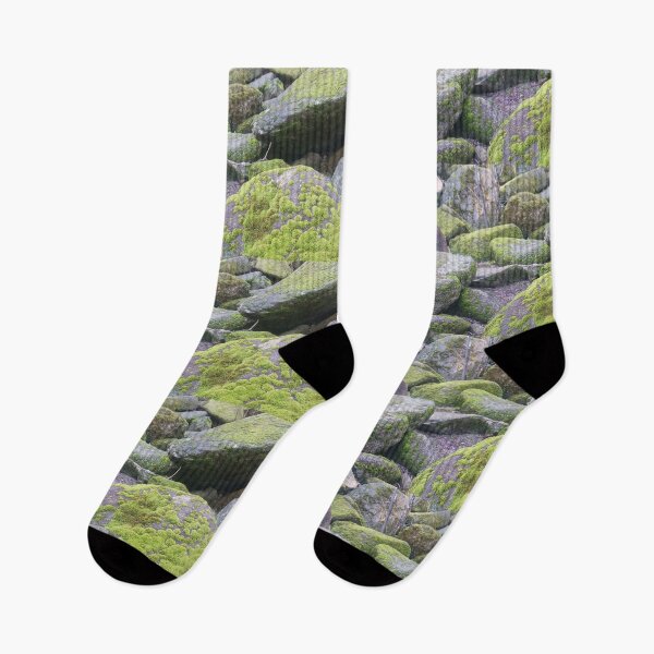 Item preview, Mossy Riverside Stones – Nature Photography designed and sold by PEACELOVERSART.