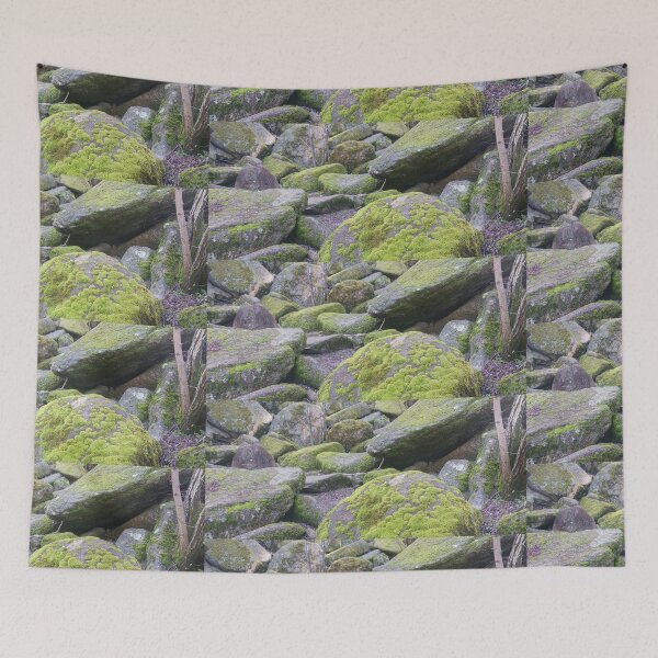 Item preview, Mossy Riverside Stones – Nature Photography designed and sold by PEACELOVERSART.