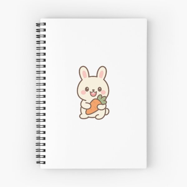 Item preview, Cute Bunny with Carrot — Kawaii Pink Tooth designed and sold by karnlaunchlab.