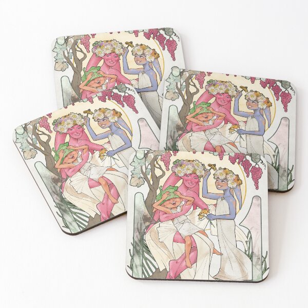 Item preview, Mucha Art Nouveau inspired Suu Shaeeah Jek Mother and Family  designed and sold by livielightyear.