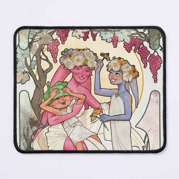 Item preview, Mucha Art Nouveau inspired Suu Shaeeah Jek Mother and Family  designed and sold by livielightyear.