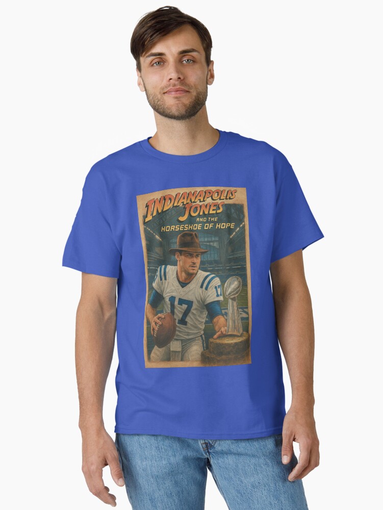Indiana Jones & Daniel Jones Indianapolis Colts Parody Classic T-Shirt