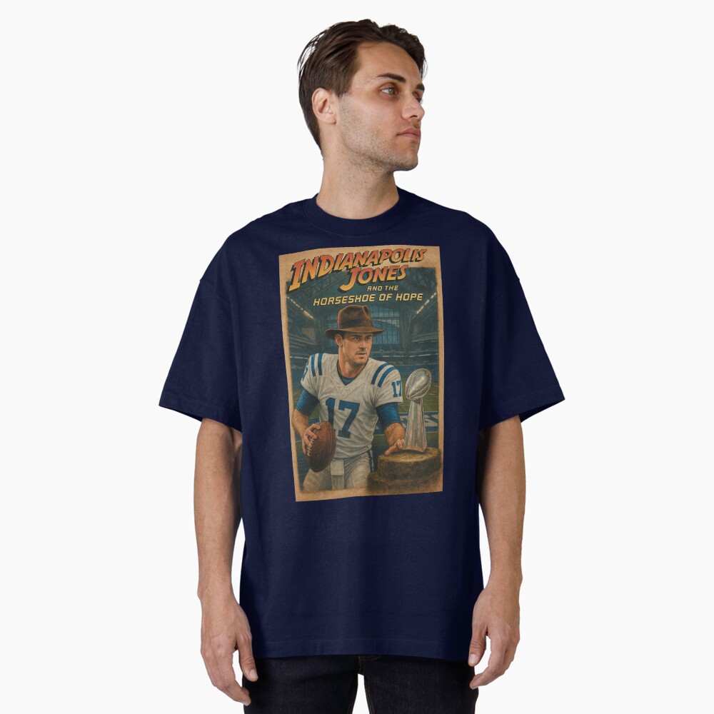 Indiana Jones & Daniel Jones Indianapolis Colts Parody Classic T-Shirt