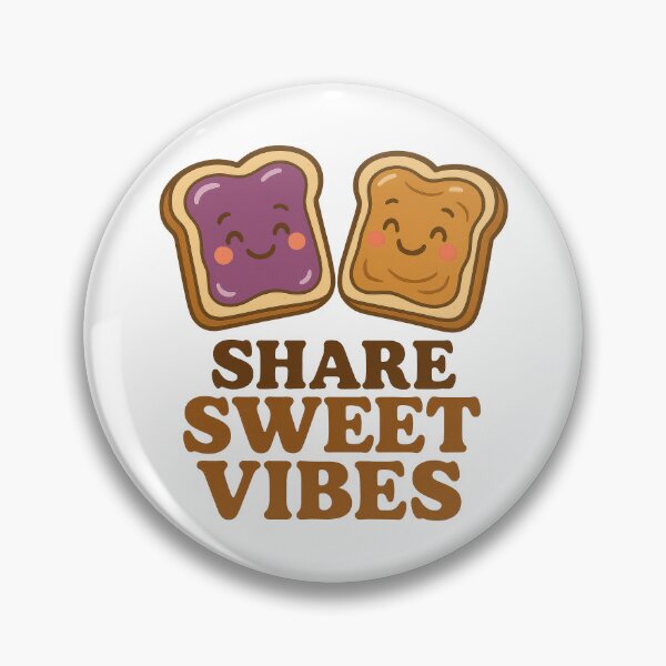 Item preview, Share Sweet Vibes | Cute Peanut Butter and Jelly Toast Pun Design designed and sold by inkoutninja.