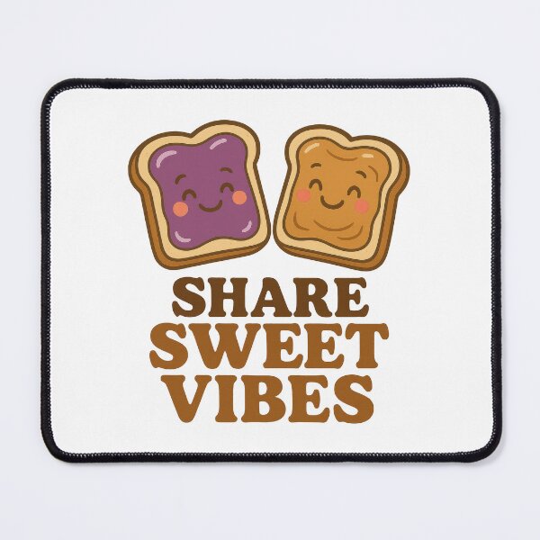 Item preview, Share Sweet Vibes | Cute Peanut Butter and Jelly Toast Pun Design designed and sold by inkoutninja.