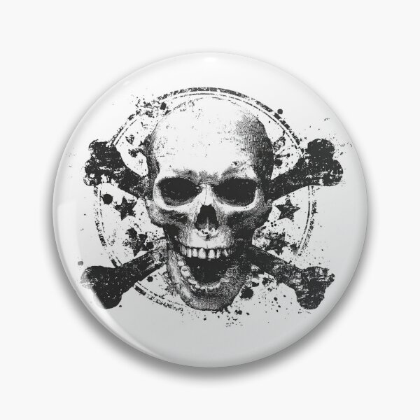 Item preview, Grunge Skull and Crossbones Emblem Design designed and sold by HEXANDGLOSS.