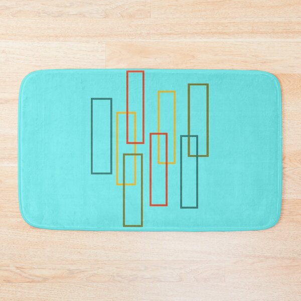 Item preview, Abstract Geometric Design of Intersecting Colorful Rectangles on a White Background designed and sold by Rue Market.