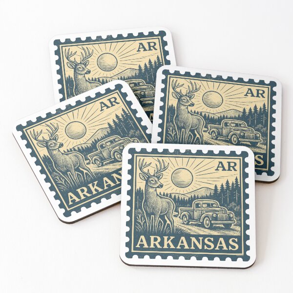 Item preview, Arkansas Stamp: Trucks, Trails & Timber designed and sold by Automotive Art by Greg.