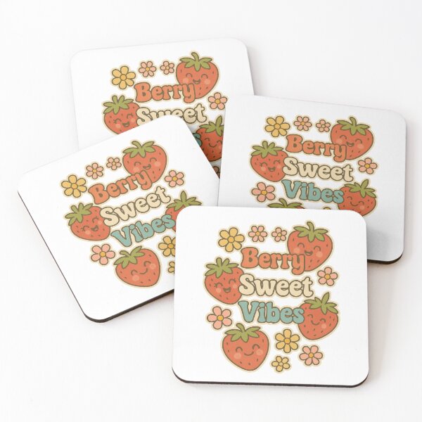 Item preview, Berry Sweet Vibes | Cute Strawberry Pun Retro Aesthetic Design designed and sold by inkoutninja.