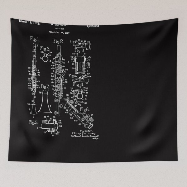 Item preview, Clarinet Patent 1929 - Music Instrument - White designed and sold by MagnusSnicker.
