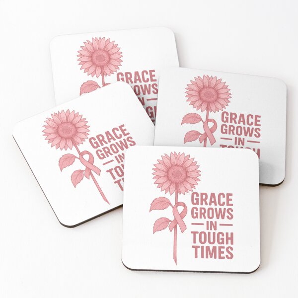 Item preview, Grace Grows in Tough Times | Breast Cancer Awareness Sunflower Design designed and sold by inkoutninja.