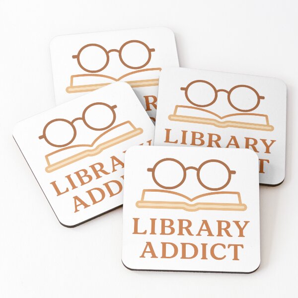 Item preview, Library Addict | Minimalist Book Lover Reading Design designed and sold by inkoutninja.