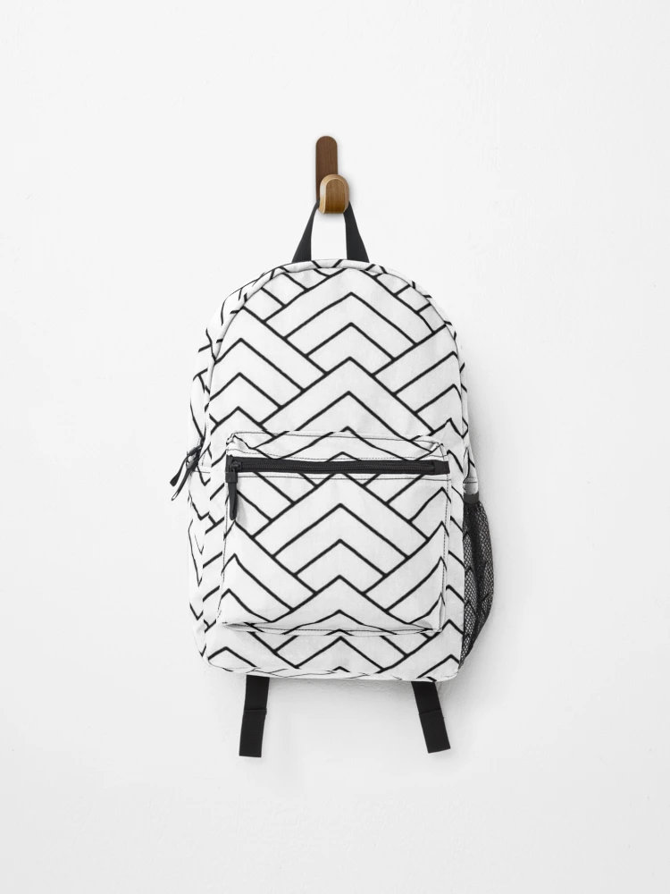 Thumbnail 1 of 3, Backpack, Wave Line Pattern designed and sold by ViaARTfactory.