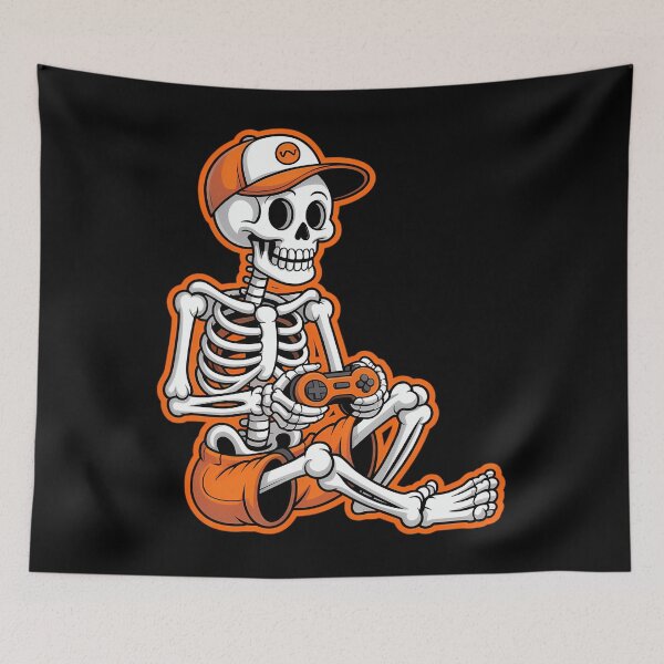 Item preview, Skeleton Video Game Halloween Gaming Gamer Boys designed and sold by Sunset4Bones.