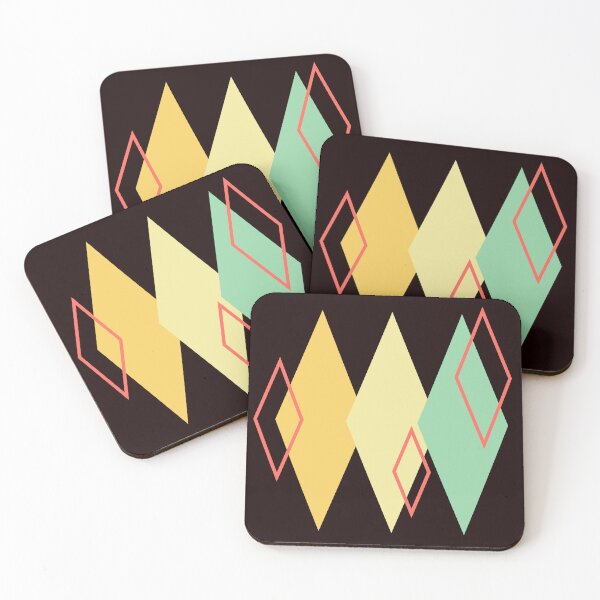 Item preview, Colorful Geometric Diamond Shapes Abstract Design on a Clean White Background designed and sold by Rue Market.