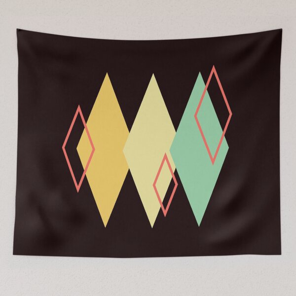 Item preview, Colorful Geometric Diamond Shapes Abstract Design on a Clean White Background designed and sold by Rue Market.