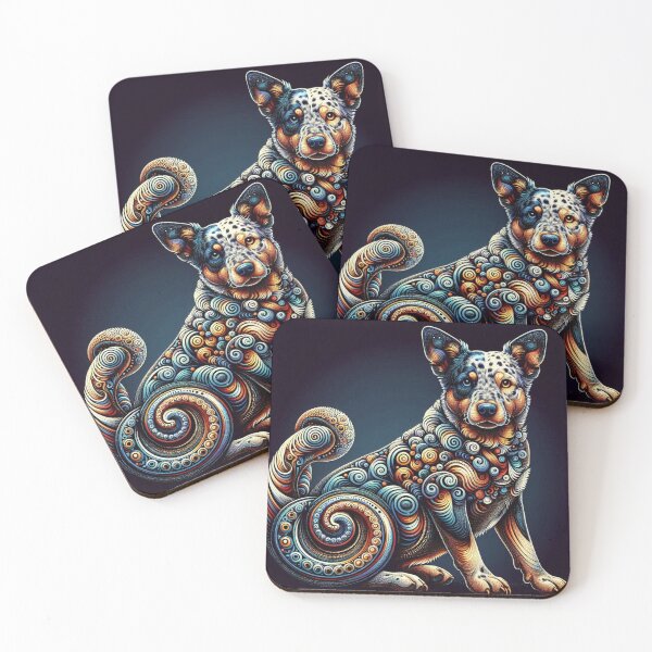 Item preview, Intricately Designed Australian Cattle Dog Swirls designed and sold by Wags & Tails.