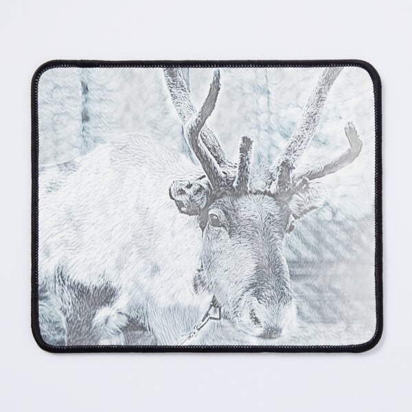 Item preview, Majestic Reindeer in Winter – Snowy Wildlife Portrait designed and sold by RiveraSnapShots.