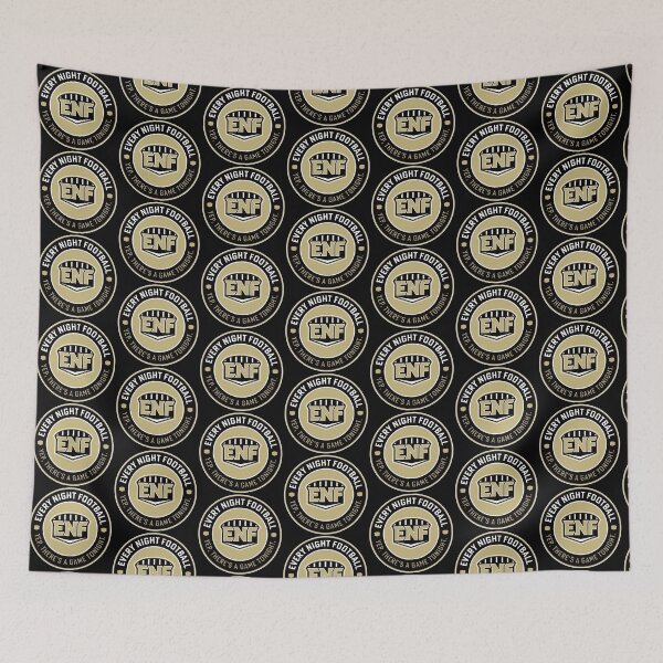Item preview, Every Night Football "Circular Slogan" (Black & Old Gold) designed and sold by GX3-Creative.