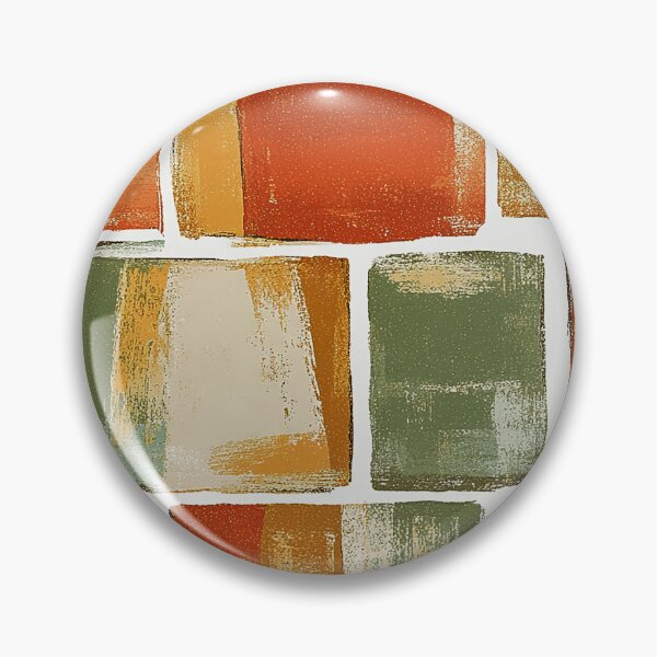 Item preview, Mid-Century Modern Grunge Orange, Green And Yellow Pattern designed and sold by DEC02.