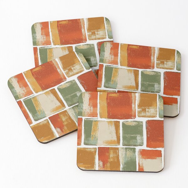 Item preview, Mid-Century Modern Grunge Orange, Green And Yellow Pattern designed and sold by DEC02.