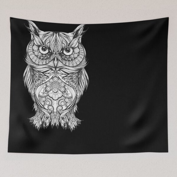 Item preview, Scary Owl Art Drawing  designed and sold by StoreGoogliesM.