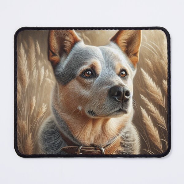 Item preview, Australian Cattle Dog Staring in Wheat Field designed and sold by Wags & Tails.