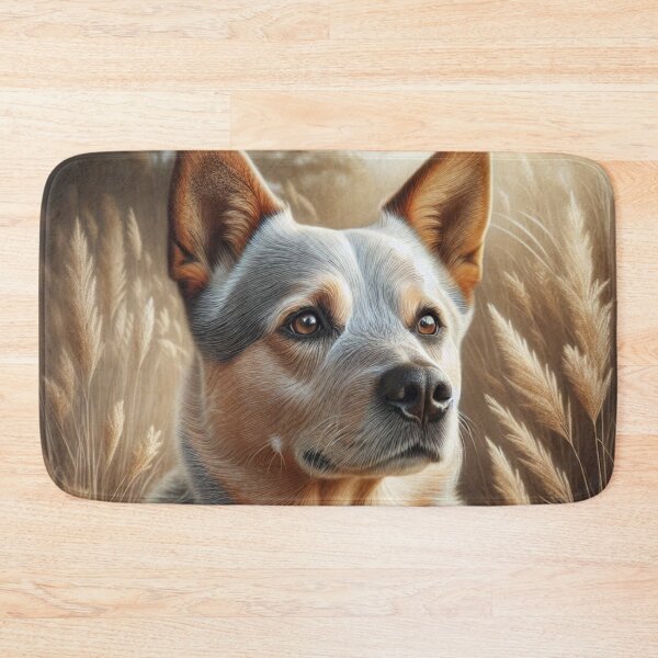 Item preview, Australian Cattle Dog Staring in Wheat Field designed and sold by Wags & Tails.