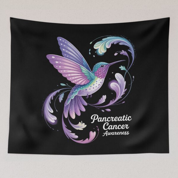 Item preview, Pancreatic Cancer Awareness Hummingbird Purple Ribbon designed and sold by brynatshop.