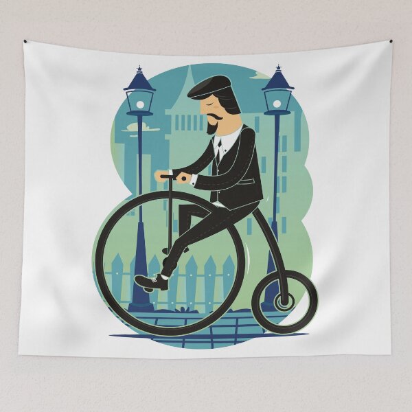 Item preview, The cyclist - Art Deco designed and sold by Espinoza Creative.