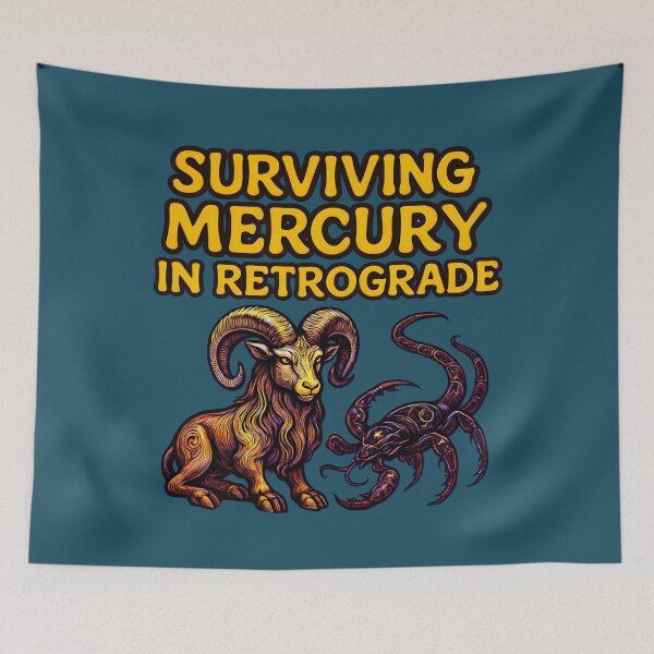 Item preview, Funny Mercury Retrograde - Aries & Scorpio Art designed and sold by Dakson Design - Fantasy Art.