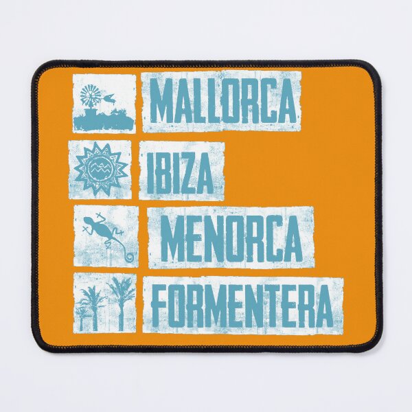 Item preview, Mallorca - Ibiza - Formentera - Menorca in blue designed and sold by Periartwork.