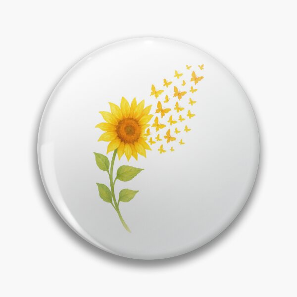Item preview, Sunflower and Butterflies | Watercolor Floral Transformation Art designed and sold by inkoutninja.