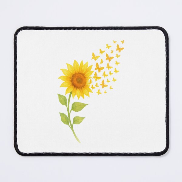 Item preview, Sunflower and Butterflies | Watercolor Floral Transformation Art designed and sold by inkoutninja.