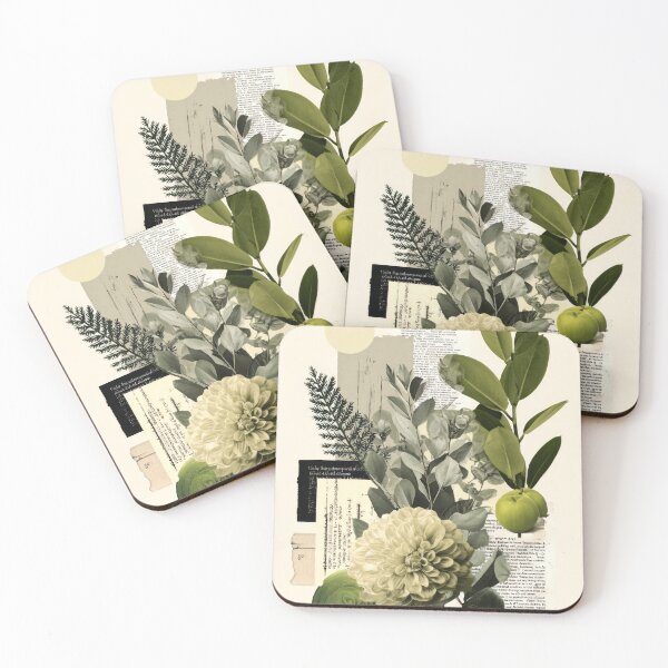 Item preview, Abstract Green Apple Chrysanthemum - Newspaper Greenery designed and sold by scicilysimonee.
