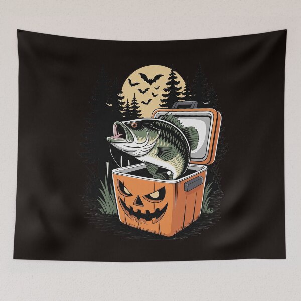 Item preview, Bass fishing Halloween  Fishing Halloween designed and sold by tabdejinti.