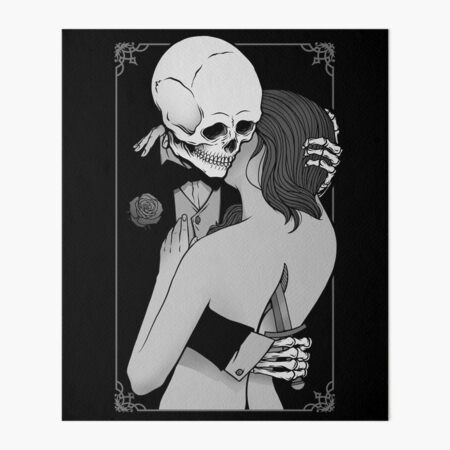  Heart Shaped Death Skeleton Skulls Dark Romance Lunar