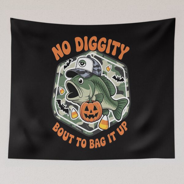 Item preview, Bass fishing Halloween  No Diggity, bout bag it up designed and sold by ticlitule.