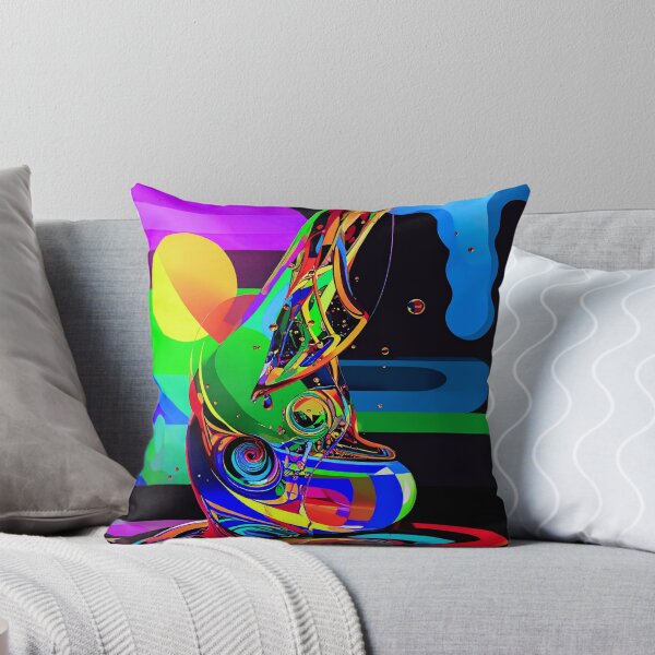 Item preview, Psychedelic Liquid Flow – Neon Abstract Glass Art designed and sold by NizuCaCi.