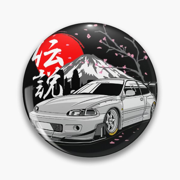 Item preview, JDM Honda Civic EG6 with Mount Fuji and Sakura designed and sold by thundergearshop.