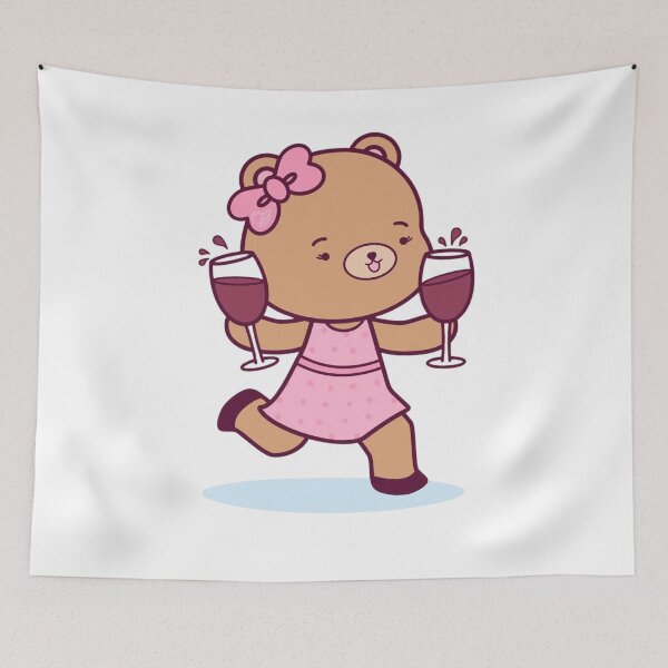 Item preview, Celebration Bear with Wine designed and sold by georgewinston.