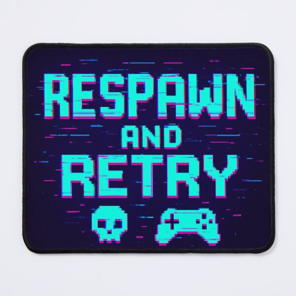 Item preview, Respawn and Retry – Pixel Glitch Gaming Design designed and sold by Metalist Zone.