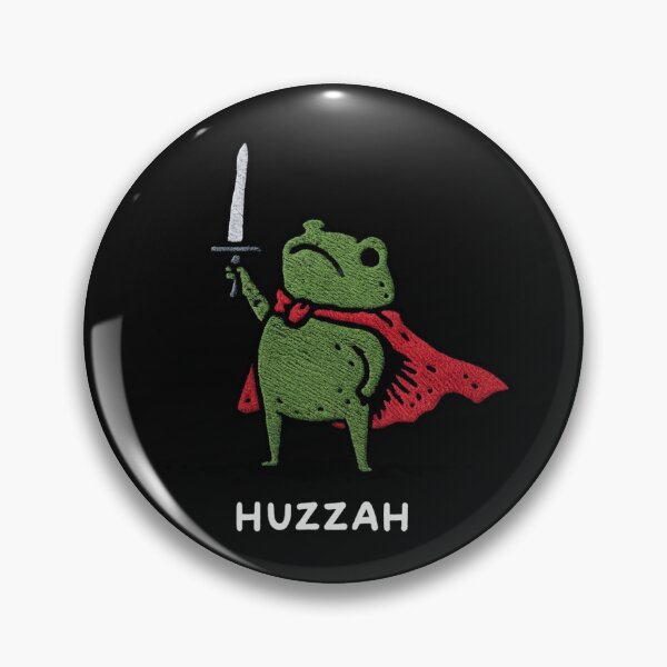 Item preview, Huzzah Frog Knight Funny Sword Meme Quote designed and sold by laszlosaobere.