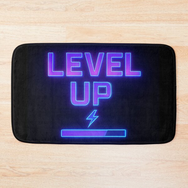 Item preview, LEVEL UP ⚡ Neon Progress Bar Gaming Design designed and sold by Metalist Zone.